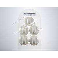 SET BAKELITNIH DUGMADI ZA ŠTEDNJAK SLOBODA BELO (5 kom) DS016