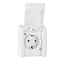 241.00 Priključnica dvopolna za na zid IP44 16A 250V~ sa porcelanskim jezgrom Aling POWER LINE