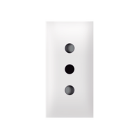 74121.0 Priključnica dvopolna 10A 250V~ EXP 1M CEI 23-50/P11 italijanska , bela Aling Experience