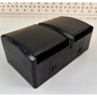 OG DUPLA MONOFAZNA PRIKLJUCNICA ZA NA ZID 16A IP44 CRNA k10 502.03 Index