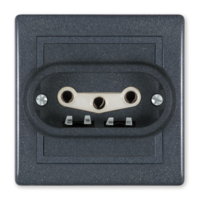 Tropolna prikljucnica 16A 440V sa mont. kutijom fi70 602.22 SIVA-GRAFIT Aling Prestige line