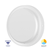 LED VODONEPROPUSNA LAMPA 18W 3u1 IP65 BELA OKRUGLA SA SENZOROM (BRODSKA) 3CCT tri boje svetla 3000/4000/6500K BC18-30780 Braytron