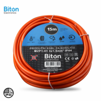 PRODUZNI KABL ZA KOSILICU 15m NARANDŽASTI 3x1,5mm MZP1-01 500172