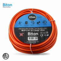 PRODUZNI KABL ZA KOSILICU 25m NARANDZASTI 3x1,5mm MZP1-01 500177